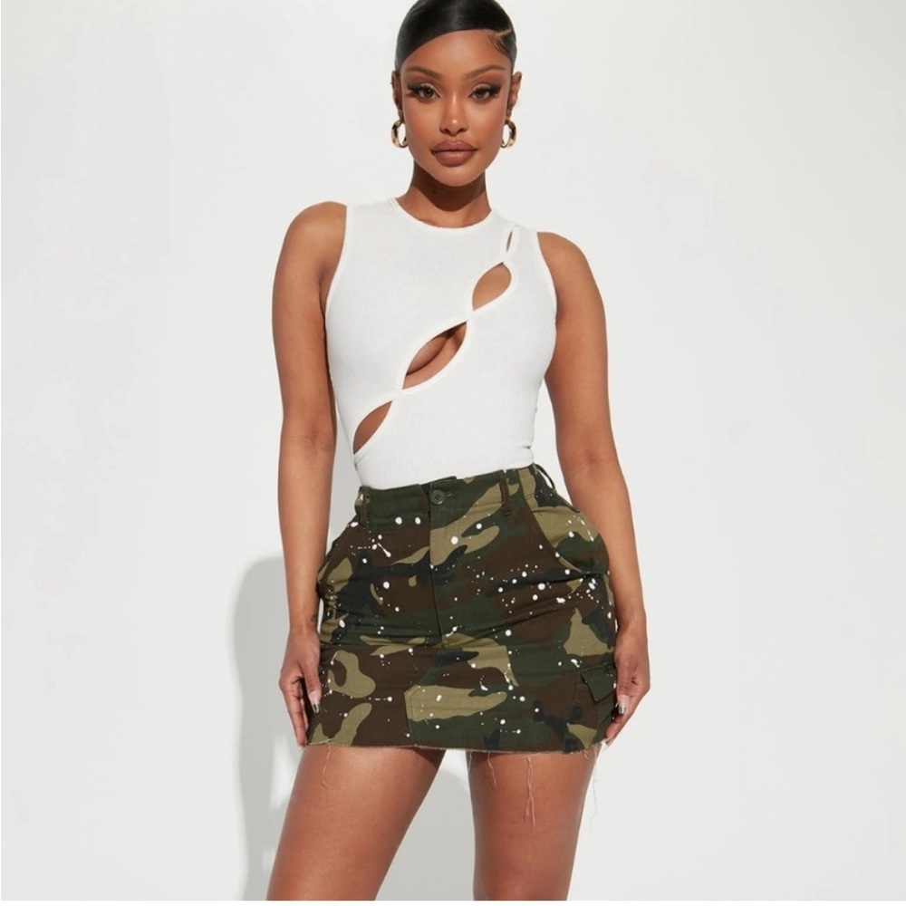 Fashion Nova Kimmi White Cutout Bodysuit